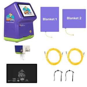 Veterinary Multiport Starter Kit with WC71V Temperature Management Controller - Single Port, 2 Veterinary Warming Blankets, 2 Blanket Cables, 1 Pressure Reduction Pad, 1 Clear Strap for WC7XV, and 2 Blanket Straps